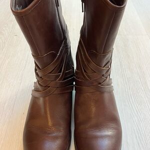 Lauren Ralph Lauren Mid-Calf Boots - Size 8B - Brown Leather